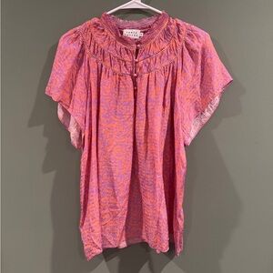 Tanya Taylor pink blouse new size medium NEW